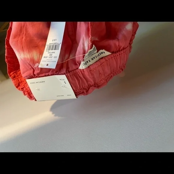 American Eagle AEO Vacay Shorts Size Small Hi Rise Pink Tie Dye NWT - Picture 6 of 6